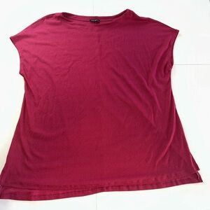 Lane Bryant Rich Red Short Sleeve Tee